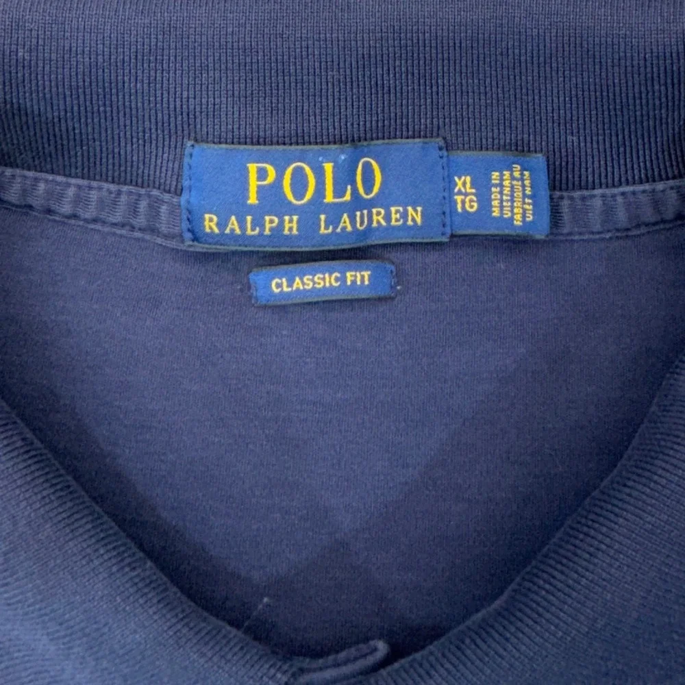 Ralph Lauren Polo Mens XL Navy Blue Classic Fit Short Sleeve Pony Logo Shirt